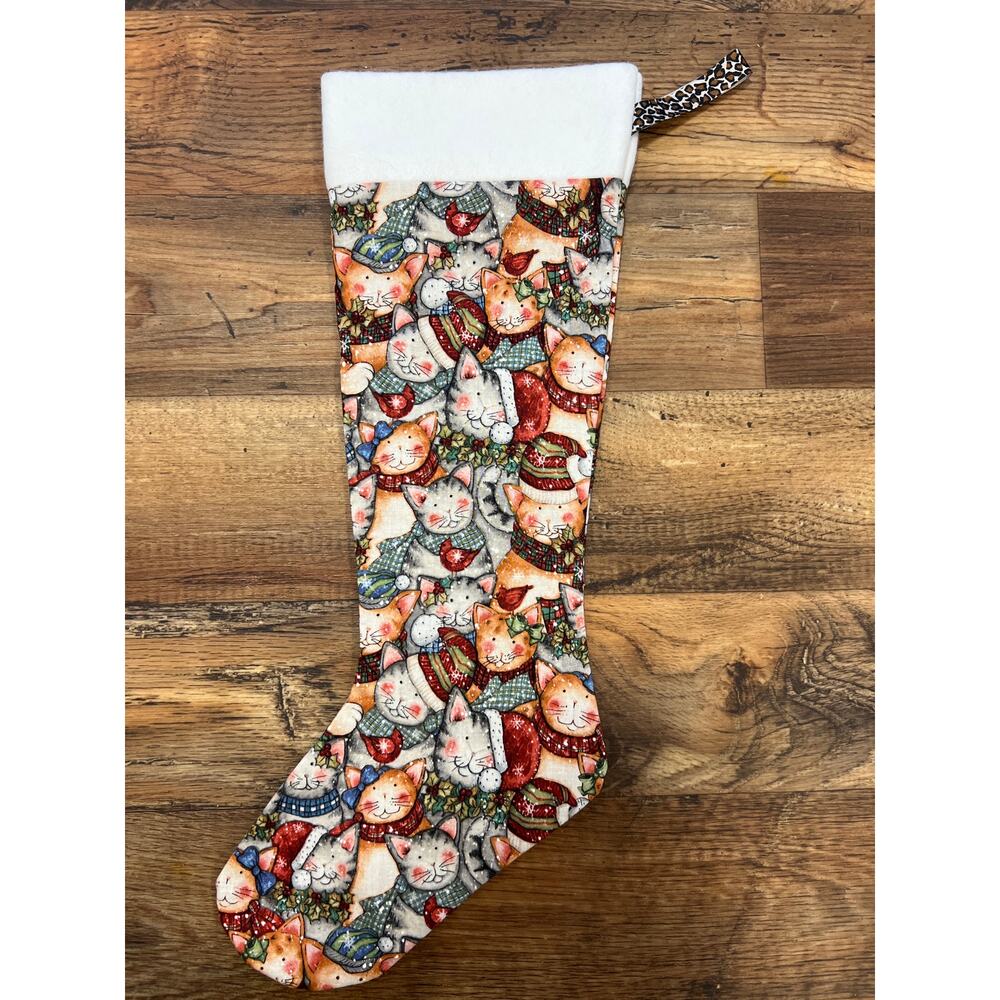 Cats Handmade Christmas Stocking for You or Pet